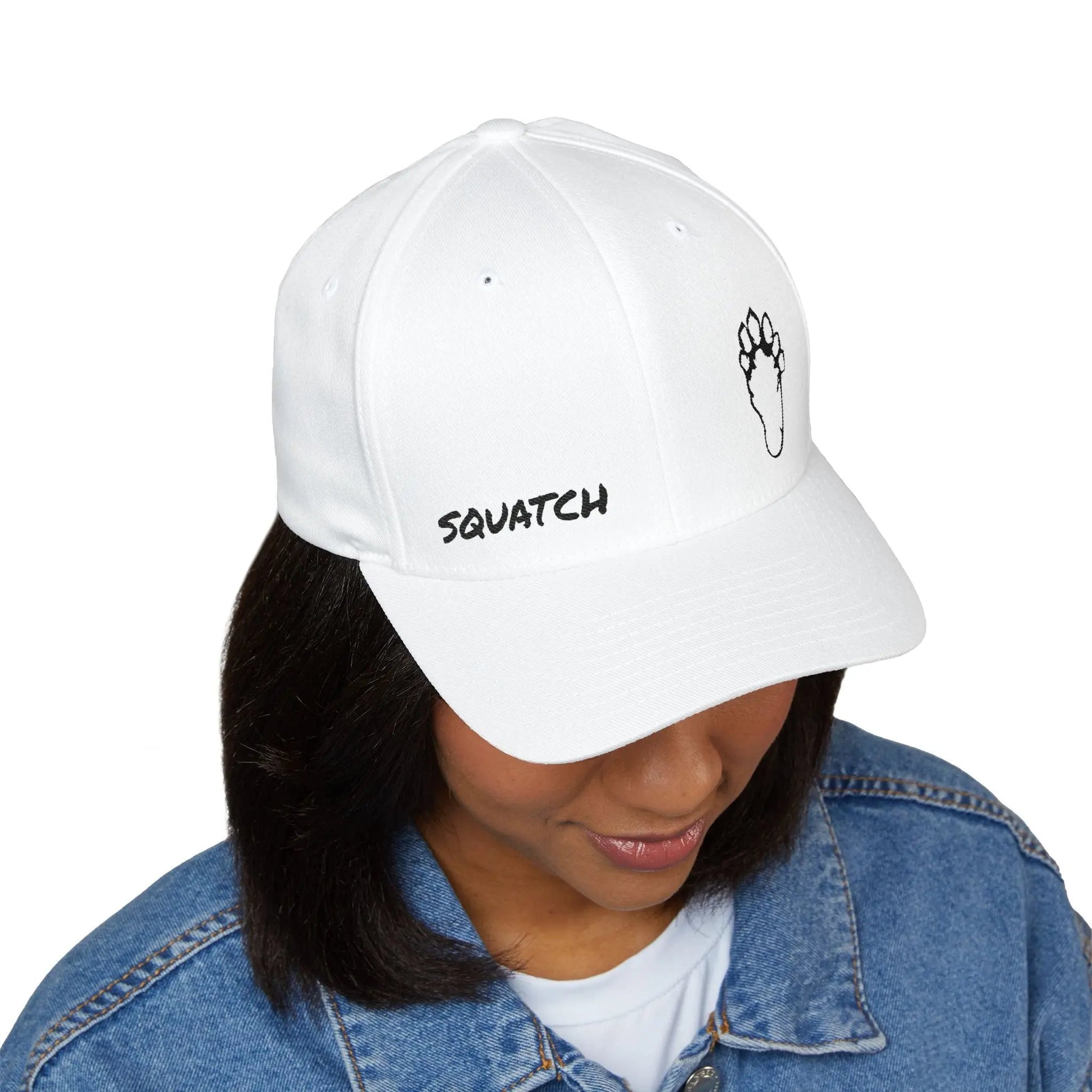Embroidered Sasquatch Footprint Cap – Classic Low-Profile Adventure Hat Printify