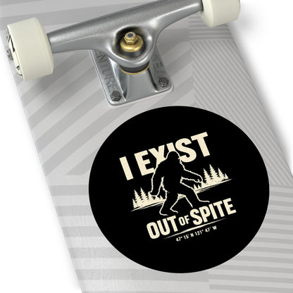 I Exist Out of Spite Round Vinyl Sticker