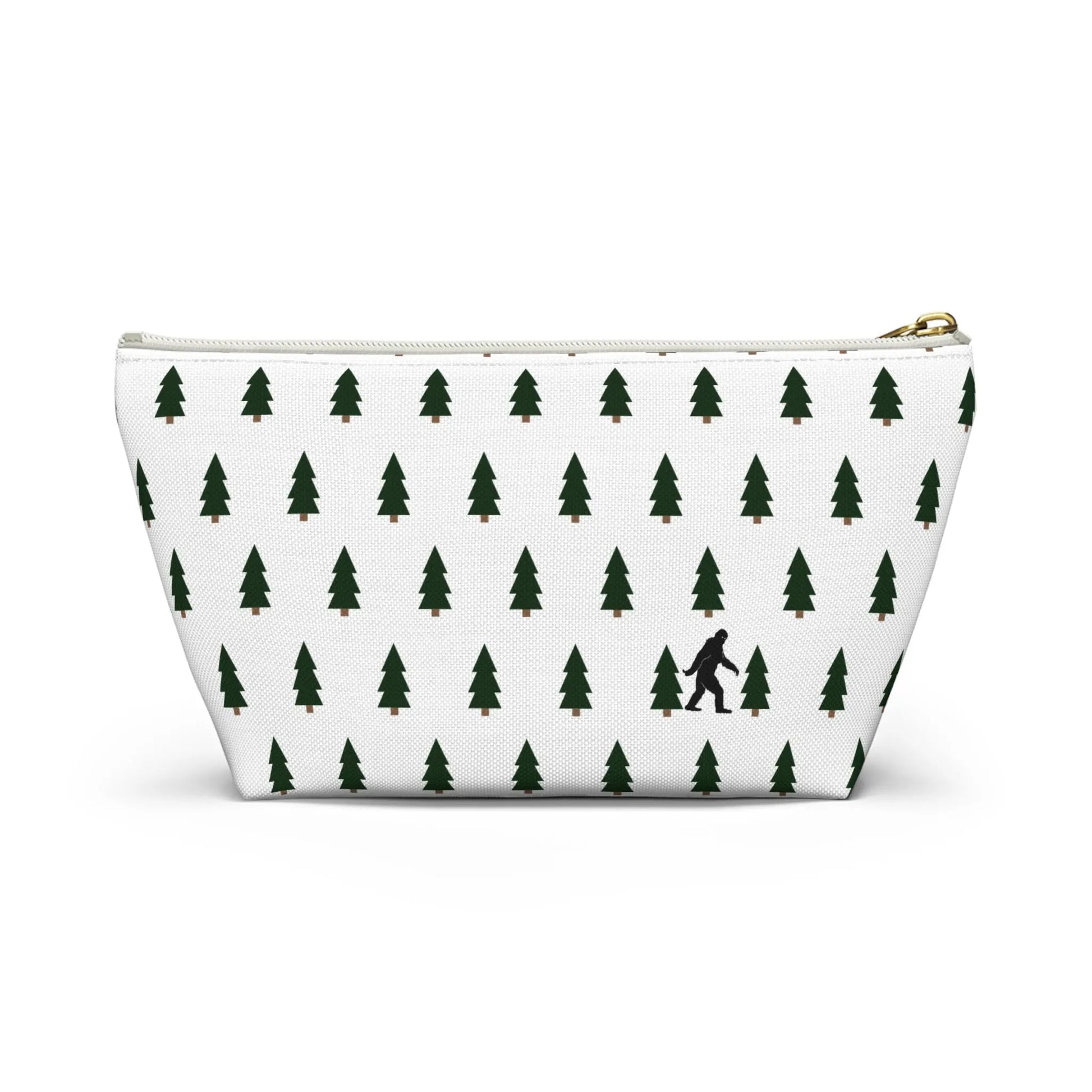 Bigfoot and Alien Accessory Pouch – Woodland Zip-Top Organizer Bag Printify