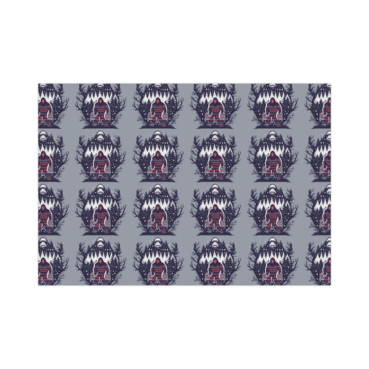 Cozy Bigfoot Gift Wrap Papers – Unique Eco-Friendly Wrapping for Nature Lovers, Holidays & Celebrations Printify