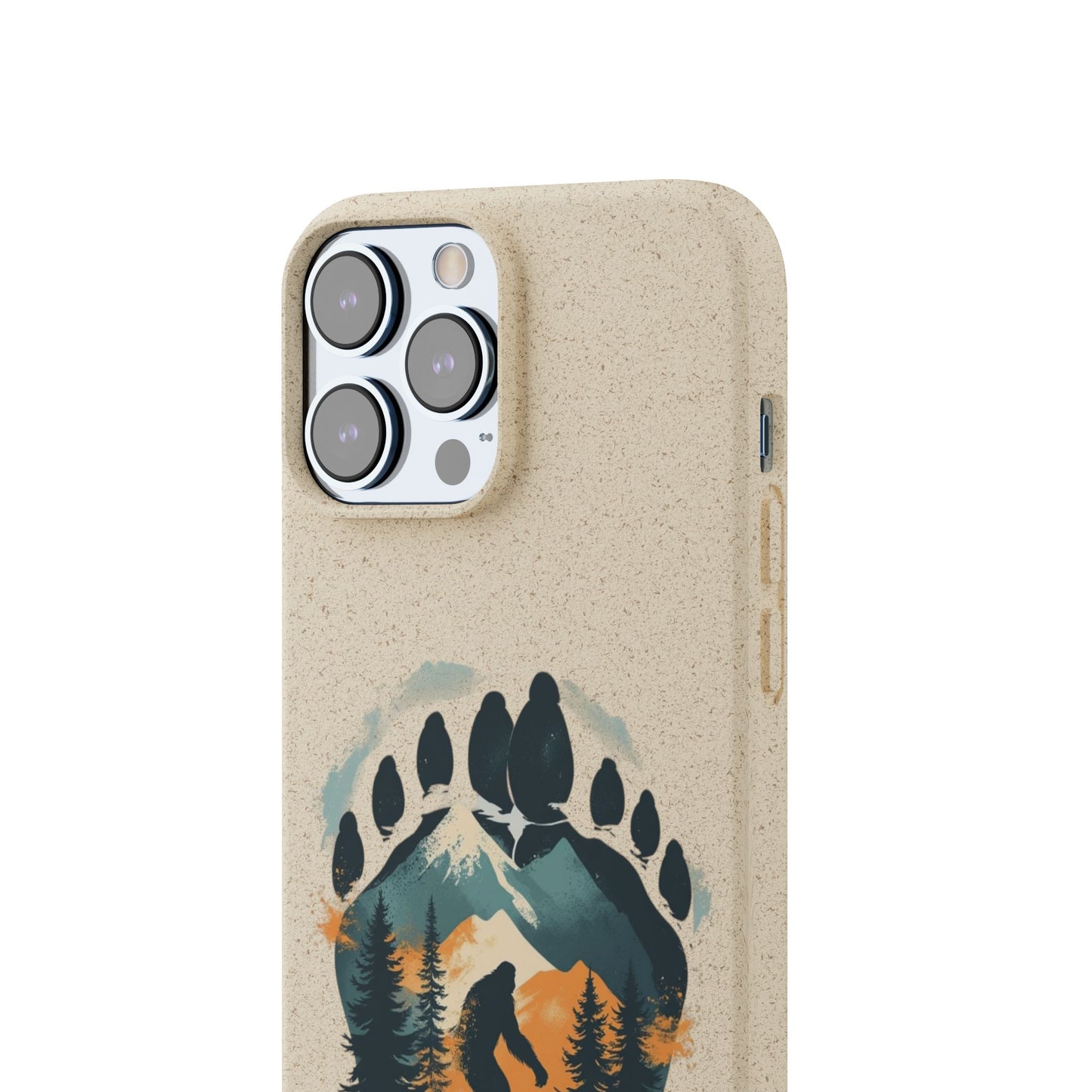 Bigfoot Print Phone Case – Compostable PLA & Bamboo Forest Design Printify