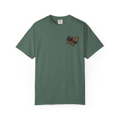 Patriotic Bigfoot Flag T-Shirt — American Sasquatch Graphic Tee